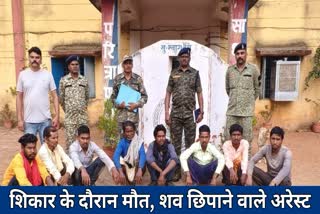 hide dead body Eight accused arrested