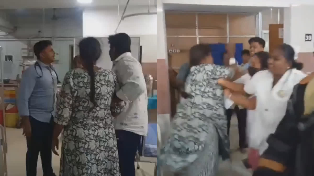 patient beaten doctor in Vellore  Govt hospital doctor in Vellore  beaten Govt hospital doctor  ഡോക്‌ടറെ രോഗി മർദിച്ചു  ഡോക്‌ടറെ ചെരുപ്പു കൊണ്ടടിച്ച്‌ രോഗി