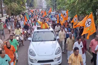 സുരേഷ്‌ ഗോപി  സുരേഷ്‌ ഗോപി ബിജെപി  Suresh Gopi Election Campaign  Suresh Gopi BJP  BJP Thrissur Election Campaign