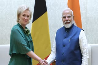 PM MODI MEETS BELGIUMS PRINCESS