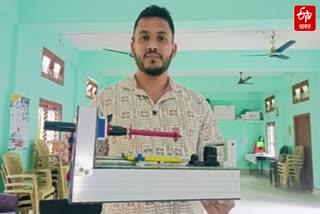 Young innovator Navjit Bharali invents Automatic reeling and spanning machine