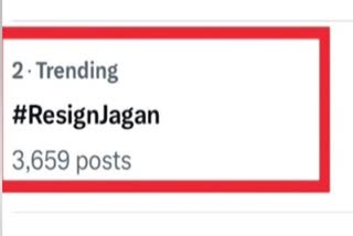 Resign jagan Hashtag Trending 2nd Place in Twitter