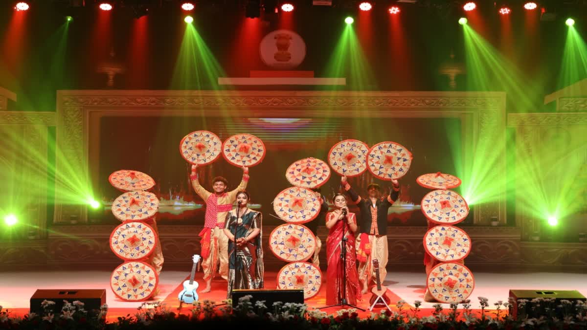 Antara Nandy Ankita Nandy popularly known as Nandy sisters unveil their new song Rang Jaa at assam award 2024