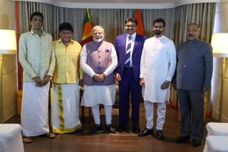 பிரதமர் நரேந்திர மோடியை சந்தித்த இலங்கை முன்னாள் ஆளுநர் செந்தில் தொண்டமான் மற்றும் தமிழ் தலைவர்கள்