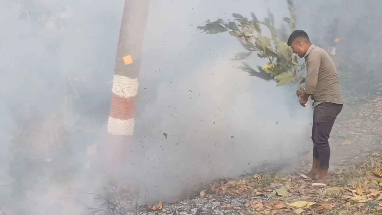 FIRE IN VALMIKI TIGER RESERVE