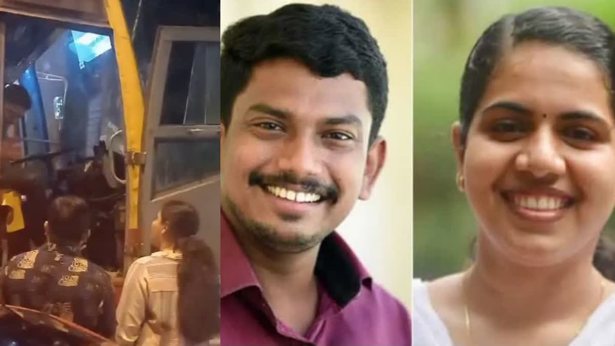 CASE AGAINST SACHIN DEV  CASE AGAINST ARYA RAJENDRAN  കെഎസ്ആർടിസി ബസ് തടഞ്ഞ സംഭവം  KSRTC BUS BLOCKING INCIDENT