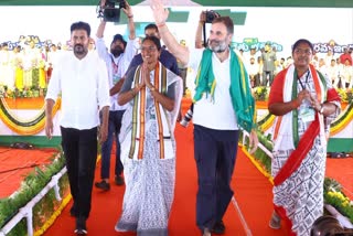 Rahul Gandhi campaigned in Telangana.