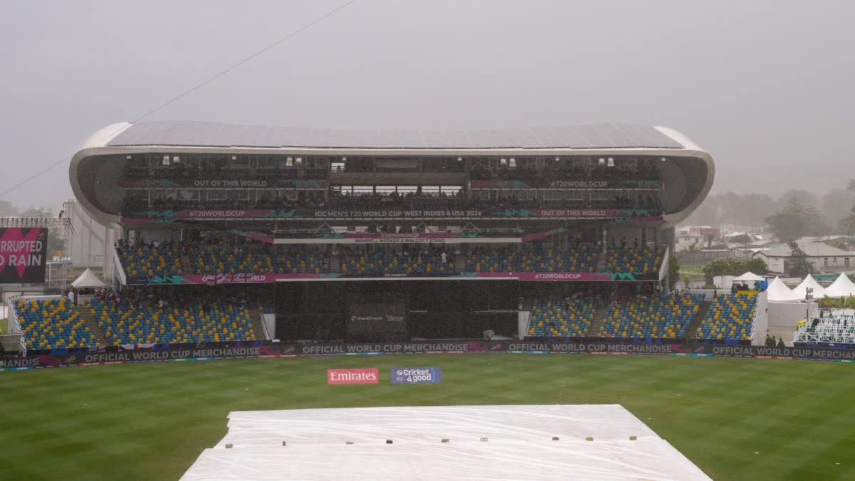 The sixth match of the T20 World Cup 2024 between England and Scotland at Kensington Oval in Bridgetown was washed away after rain played a spoilsport on Tuesday.