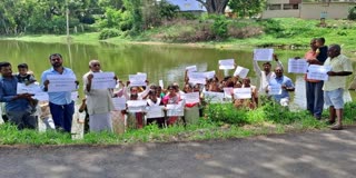 Villagers protest against officials condemning environmental damage of lake