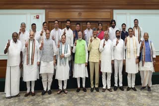 NDA leaders held a meeting at residence of Modi.
