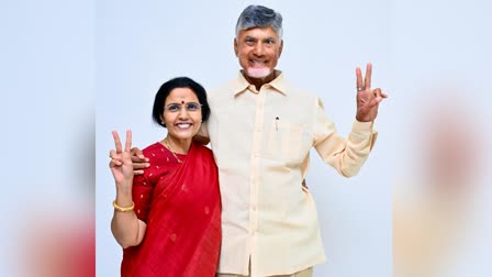 Chandra Babu Naidu and wife Bhuvaneshwari