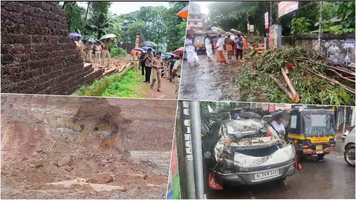 rain malabar  Rain update  Kerala Malabar districts rain  kannur rain  kasaragod rain  kozhikode rain  മലബാറിൽ മഴ  കണ്ണൂരിൽ മള  മതിൽ ഇടിഞ്ഞു  വെള്ളക്കെട്ടിൽ വീണ് മരണം  മഴ