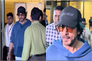 Actor Shah Rukh Khan was snapped on his return to India from the US at the Mumbai airport in the early hours of Wednesday. Earlier there were reports that the superstar suffered an injury in the US. King Khan looked handsome as always and was seen in a blue hoody sweatshirt that he teamed up with pair of comfy pants and a white T-shirt. He accessorized his look with a black cap and a pair of sunglasses.