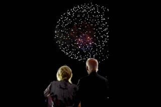 The United States Fireworks adorn the sky in Washington DC as part of Independence Day celebrations