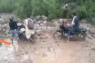 Debris on Poornagiri Road