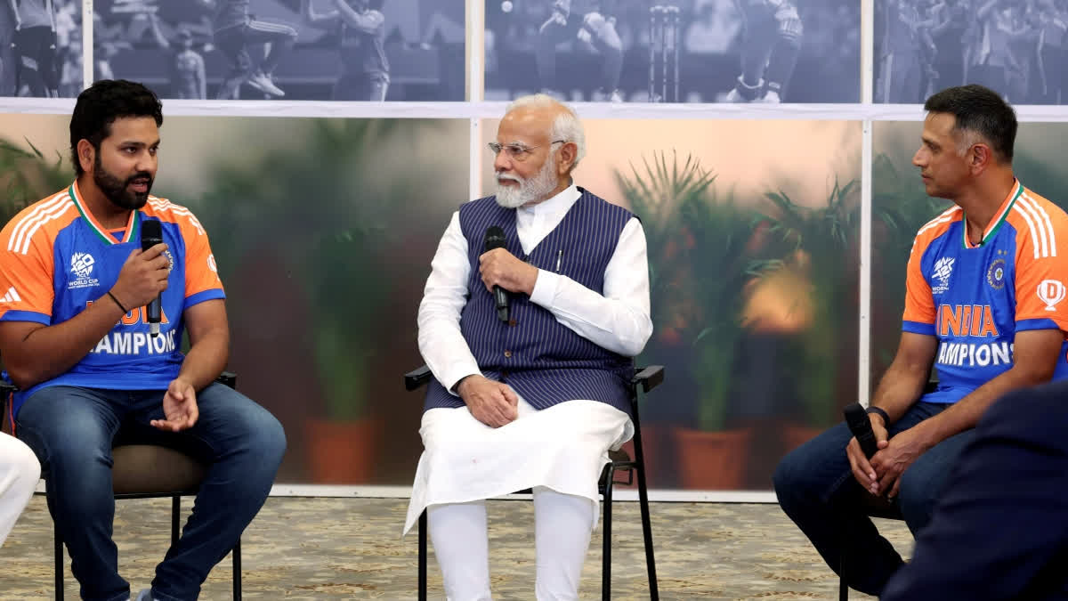 PM MODI TALKS T20 WORLD CUP WINNING INDIAN CRICKET TEAM