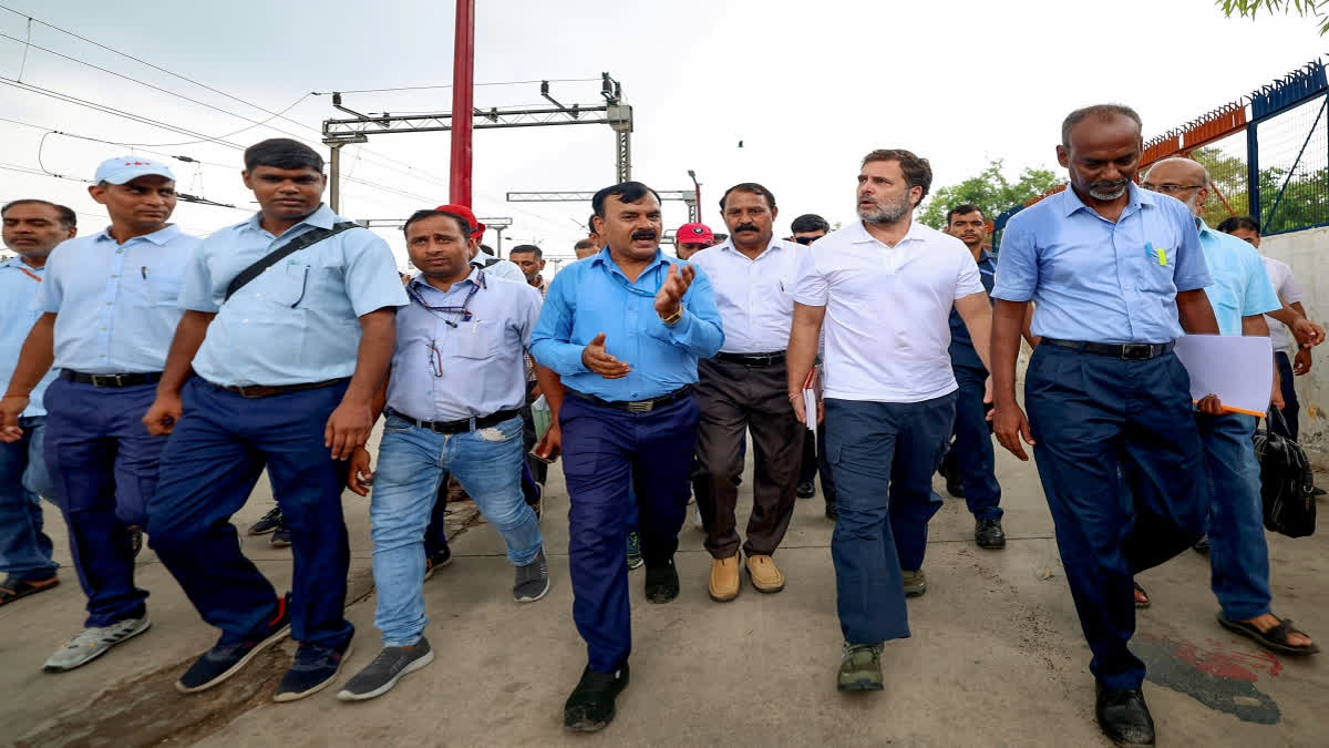 Rahul Gandhi Meets Railway Loco Pilots To Take Stock Of Their Working Conditions