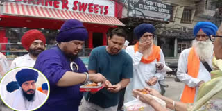 Amritpal Singh's supporters distributed laddoos on swearing in as MP