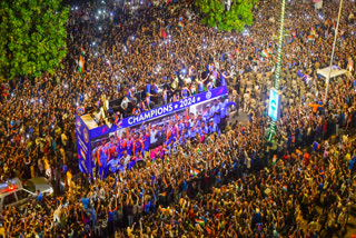 ഇന്ത്യൻ ക്രിക്കറ്റ് ടീം  വിക്‌ടറി പരേഡ്  INDIAN TEAM CELEBRATION  T20 WORLD CUP 2024 CHAMPIONS