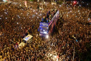 Victory parade of World Cup winning team India