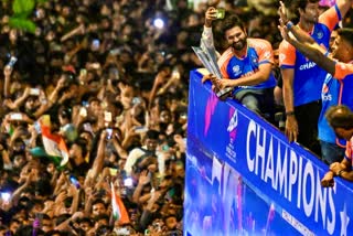 Etv BharatRohit Sharma on T20 World Cup celebration