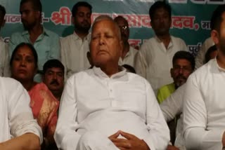 RJD supremo Lalu Prasad Yadav during the foundation day of RJD in Bihar capital Patna on Friday, July 5, 2024