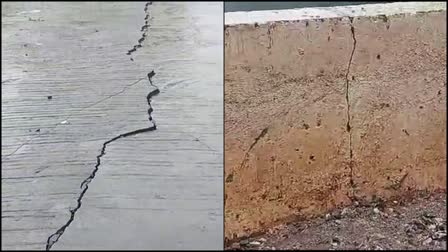 Crack in Charmadi Ghat road due to continuous rain