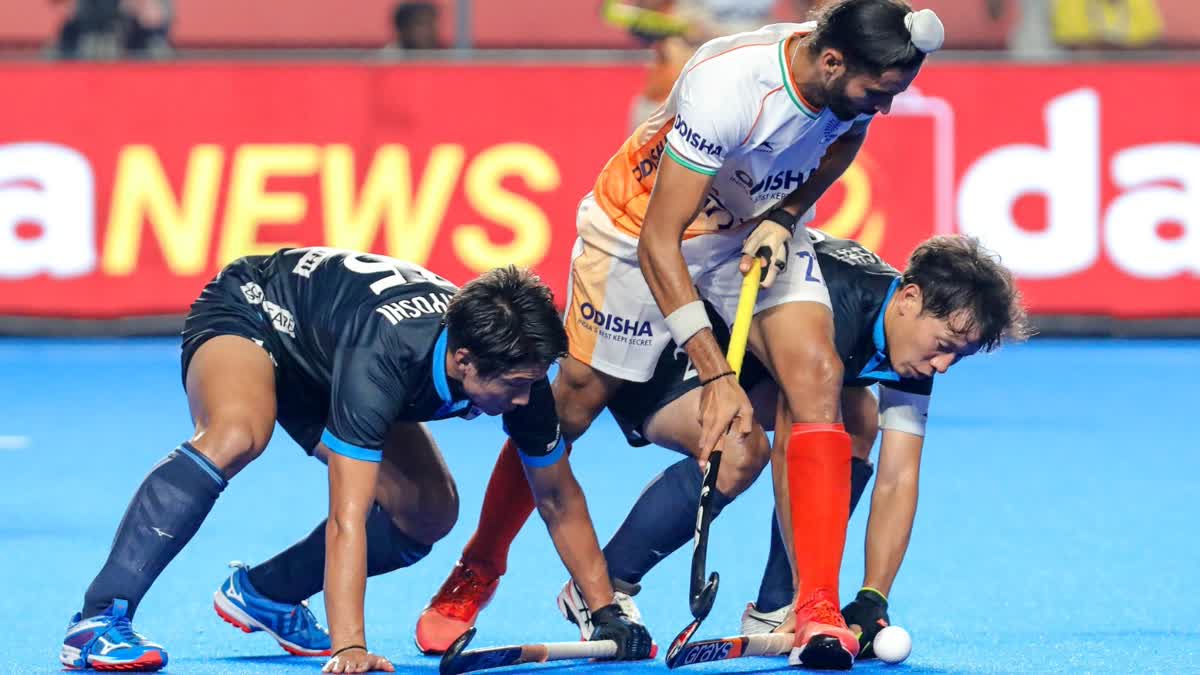 India and Japan played out a 1-1 draw in a closely contested match at the ongoing Asian Champions Trophy hockey tournament at Chennai's Mayor Radhakrishnan Hockey Stadium on Friday. India, which had won its first match of the tournament against China 7-2, squandered several chances to secure a win against a gritty Japanese side.