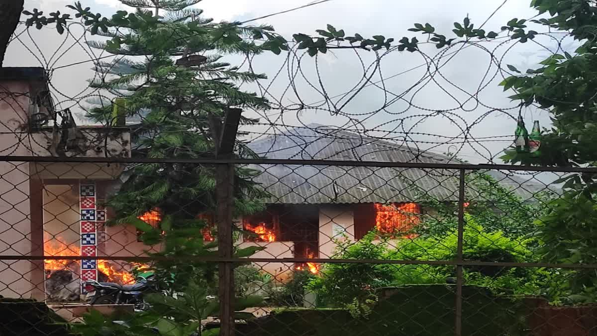 Police Station Set On Fire In Odisha