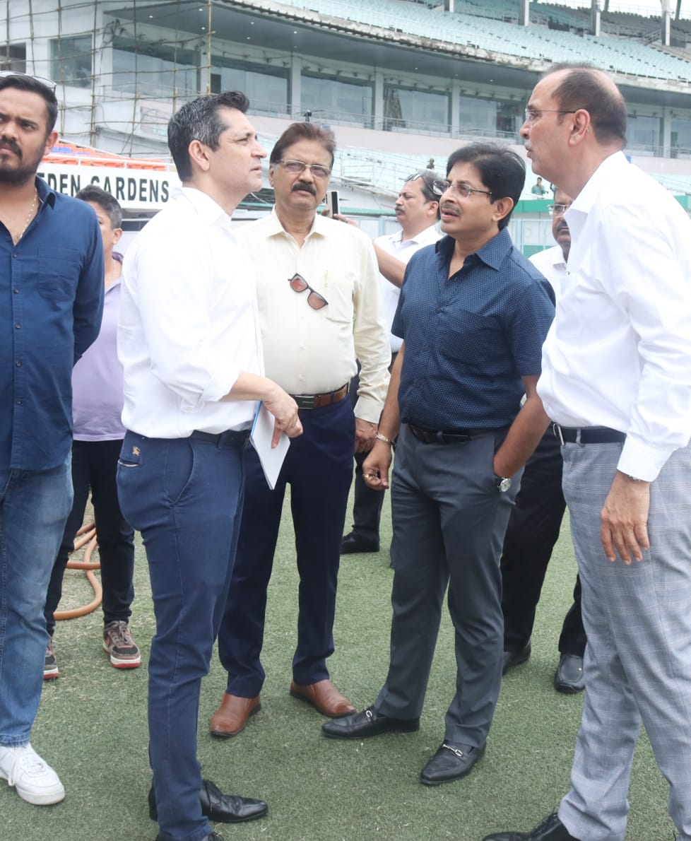 ICC Delegation Visits Eden Gardens ETV BHARAT