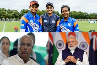 PM Narendra Modi and Mallikarjun Kharge congratulates World Archery Championships gold medallists