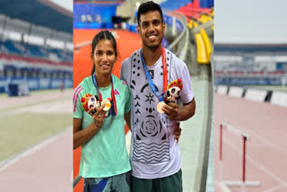 Star athlete Jyothi Yarraji won India's first ever 100m hurdles medal a bronze at the World University Games while smashing her own national record time, here on Friday.  Another national record holder sprinter, Amlan Borgohain also won India's first ever 200m medal at the World University Games as he picked a bronze medal with a season's best time of 20.55 seconds.