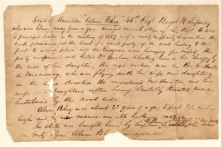 Picture of the letter found with the skull
