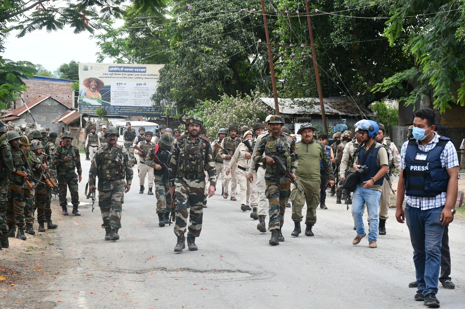 Heavy firing in Manipurs Bishnupur after civilian killed in violence houses burnt