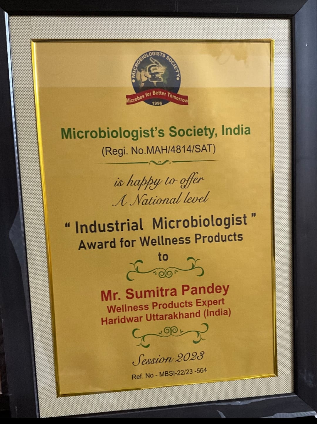 Microbiologist for Wellness Products Award 2023