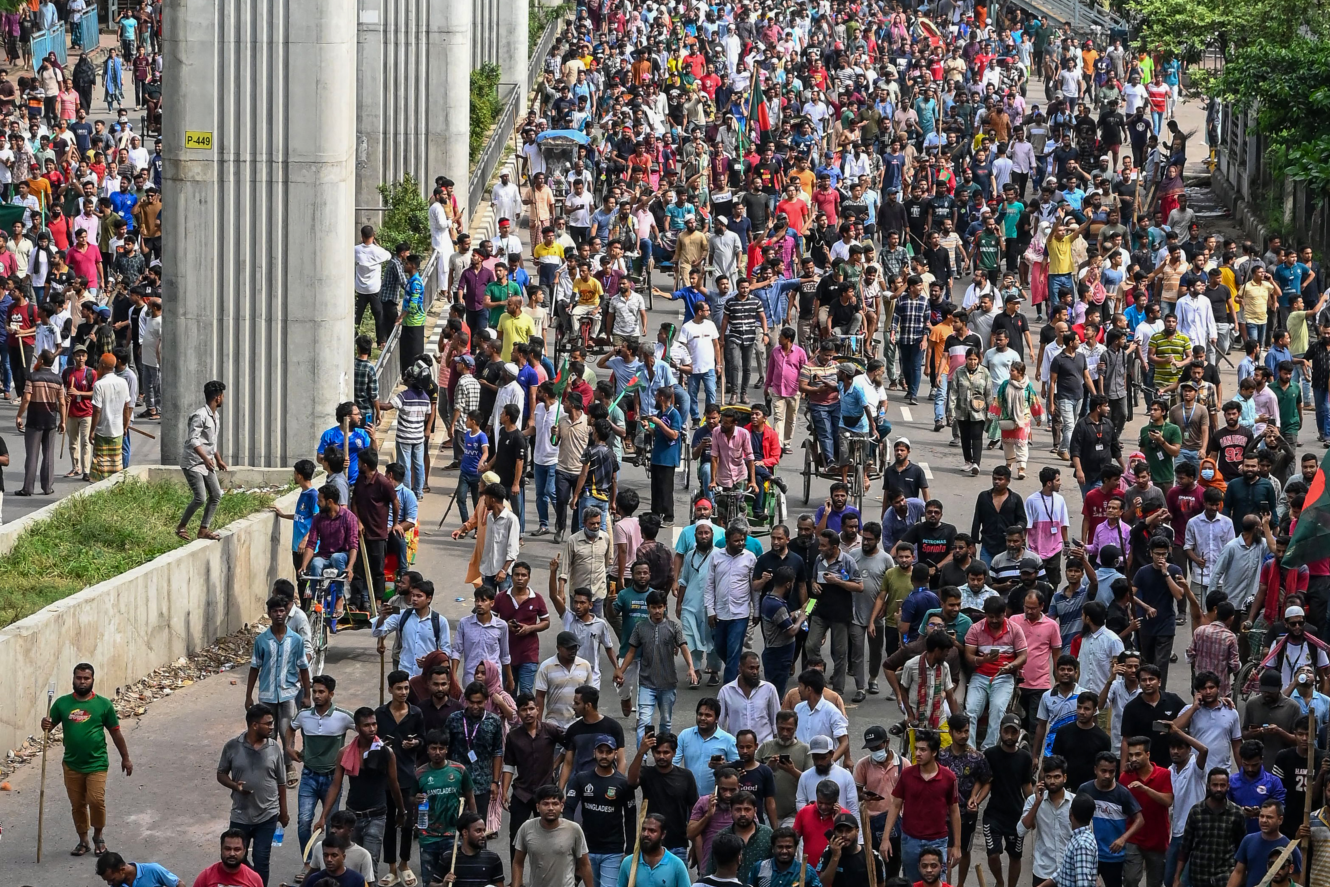 People entering PM Residence in Bangladesh