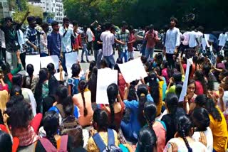 Nizam College Students Protest