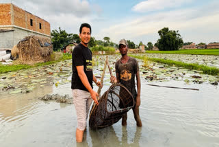 Makhana farmers in Bihar