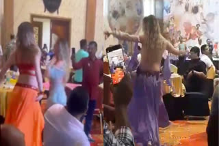 viral video of goons enjoying obscene dance