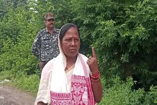 NDA candidate Yashoda Devi cast her vote