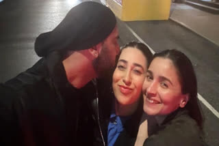 Bollywood couple Alia Bhatt and Ranbir Kapoor are holidaying in the US is known. Ranbir is not on social media and Alia is yet to document her US vacation on Instagram, nonetheless, pictures and videos of the couple from their holiday are already doing rounds on the internet. On Tuesday, RK's cousin and actor Karisma Kapoor shared a picture with the duo as they hung out together in New York.