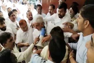 congress workers clash in karnal