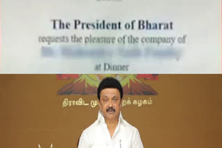 tamil nadu cm Mk stalin slams bjp for India name change to Bharat controversy