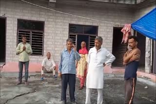 Cracks in houses due to land sinking in Ghumarwin