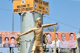 Neeraj Chopra statue Javelin missing