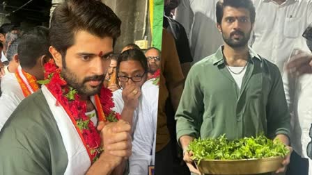 Vijay Deverakonda visits Simhachalam temple