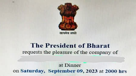 Reacting to the 'President of Bharat' G20 dinner invite, Congress leader Shashi Tharoor Tuesday said while there is no constitutional objection to calling India 'Bharat', he hopes the government will not be so foolish to completely dispense with 'India' which has incalculable brand value.