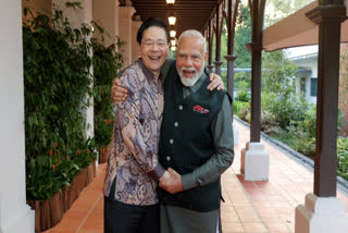 PM Narendra Modi met with Singaporean Prime Minister Lawrence Wong to discuss enhancing bilateral relations during his two-day visit. Modi was ceremoniously welcomed at the Singapore Parliament House and signed the visitor's book.