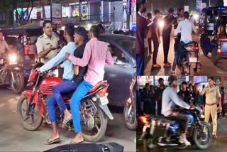 traffic police taking photographs for e challan with help of local youth In Hazaribag