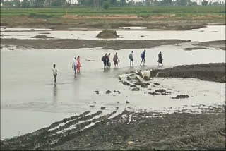 Road destroyed in Burugadda